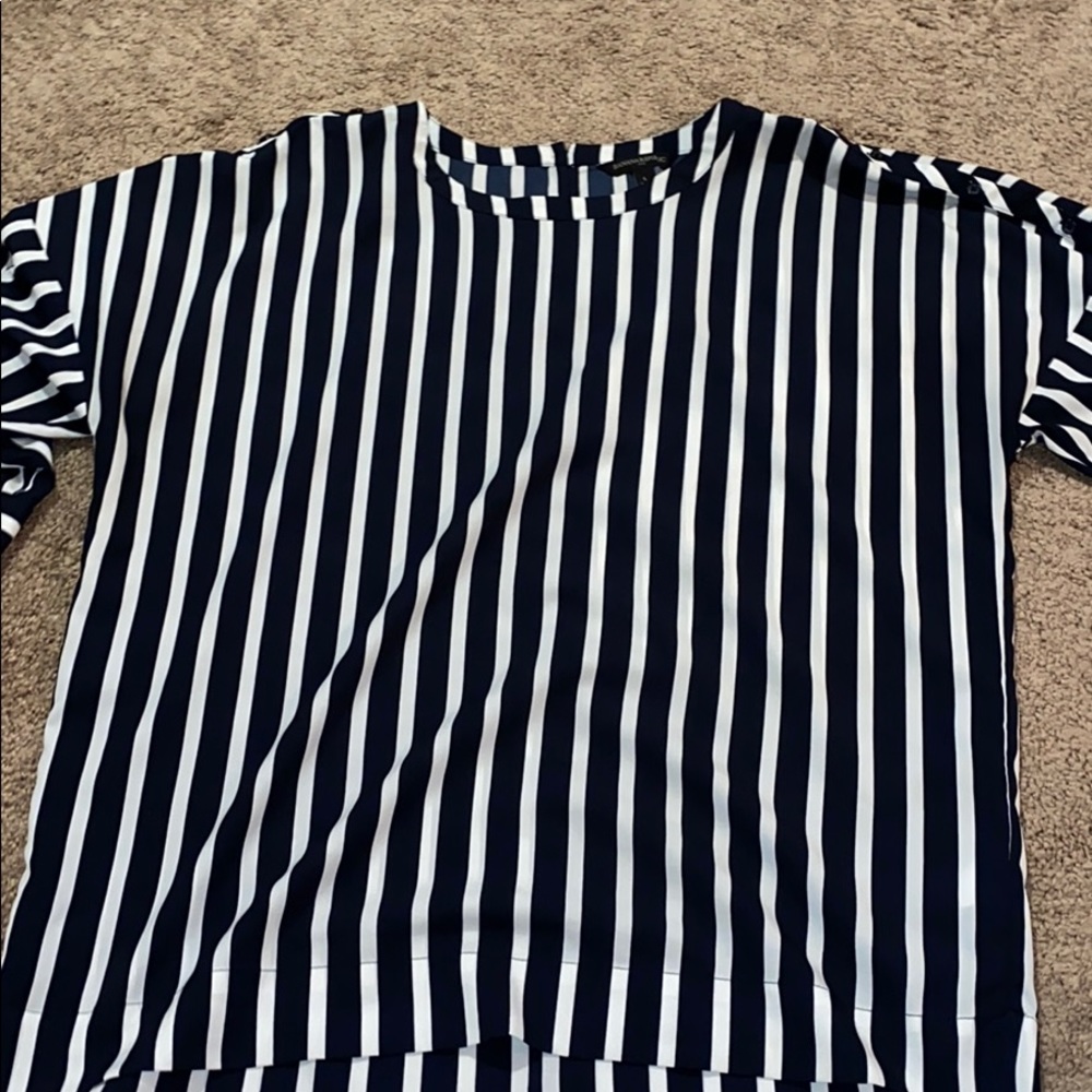 Black and white blouse